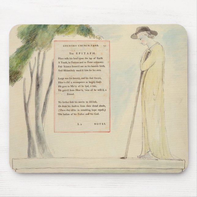 A Shepherd Reading the Epitaph, from Elegy Written Mouse Pad (Front)