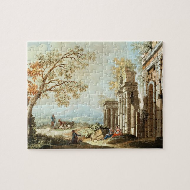 A Shepherd with Goats and other Figures amongst Cl Jigsaw Puzzle (Horizontal)
