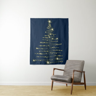 a shining Christmas tree Tapestry