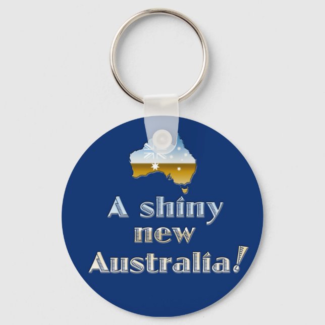 A Shiny New Australia Key Ring (Front)