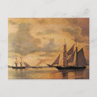 a ship at sea 03 postcard