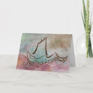 A Ship Goes Sailing By Notecard