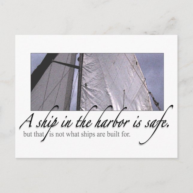 A Ship in the Harbour Postcard (Front)