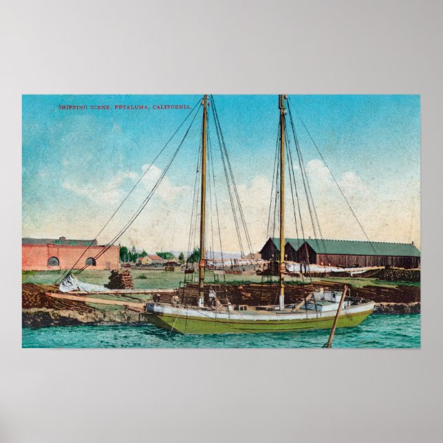 A Shipping Schooner ScenePetaluma, CA Poster (Front)