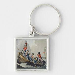 A Ship's Boat Attacking a Whale, engraved by Matth Key Ring