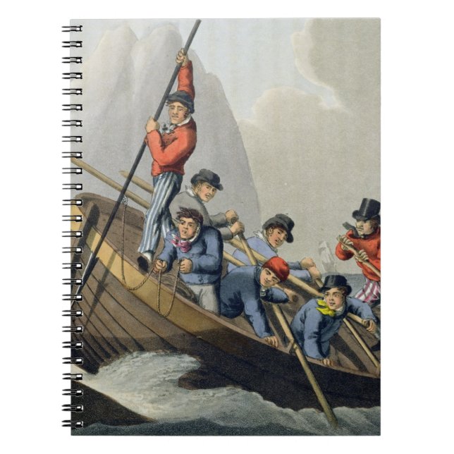 A Ship's Boat Attacking a Whale, engraved by Matth Notebook (Front)