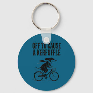 A Shirt Off Cause Kerfuffle Dachshund Dog Key Ring