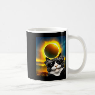 A Shirt Solar Eclipse Totality Tuxedo Cat Coffee Mug