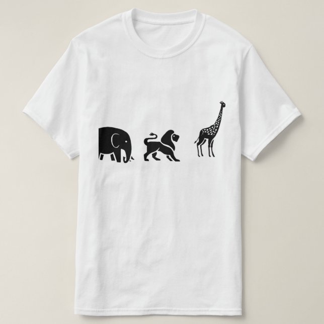 A shirt symbolizing strong animals, from strongest (Design Front)