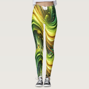A shock wave a dynamic and futuristic vibe  leggings