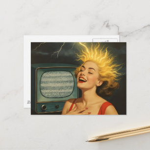 A Shocking Woman Postcard