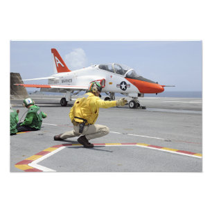 A shooter aboard the aircraft carrier photo print