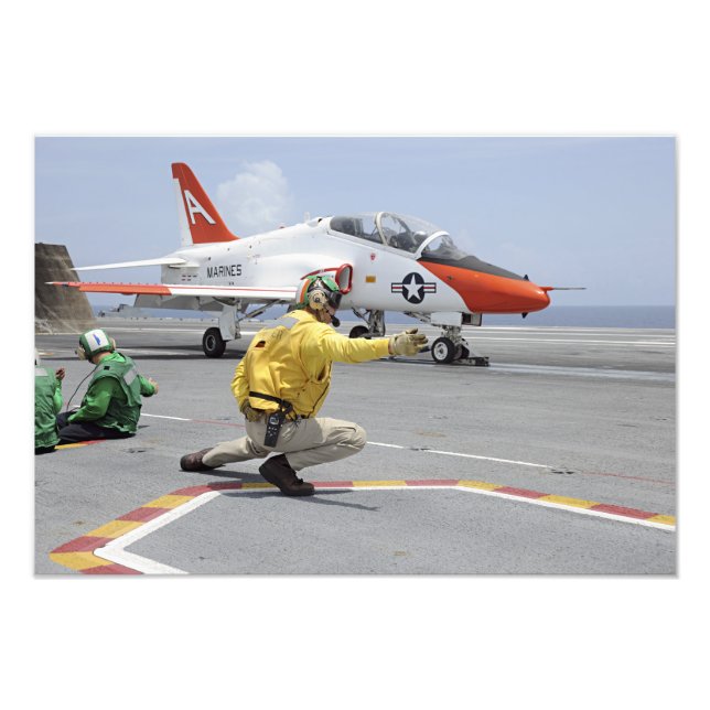 A shooter aboard the aircraft carrier photo print (Front)