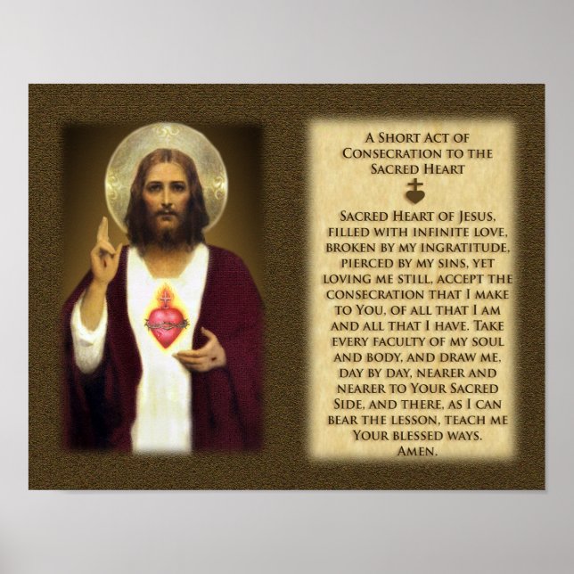 A Short Act of Consecration to the Sacred Heart Poster (Front)