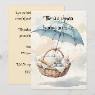 A Shower is Brewing Baby Shower Invitation