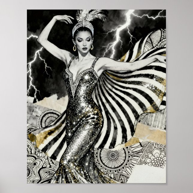 A Showgirl Dances in Lightening Poster (Front)