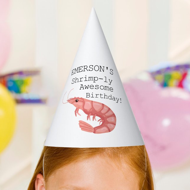 A Shrimp-ly Awesome birthday Party Hat (A Shrimp-ly Awesome birthday Party Hat)