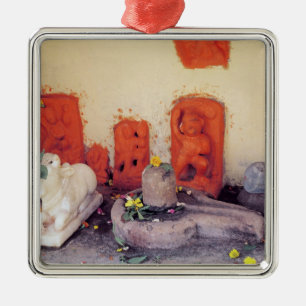 A shrine of a chapel on the Ganges Metal Ornament