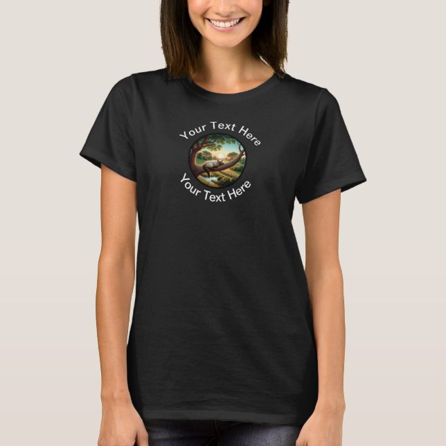 A Siamese Cat T-shirt with Custom Text  (Front)