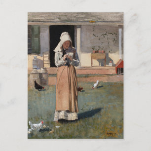 A Sick Chicken   Winslow Homer Postcard