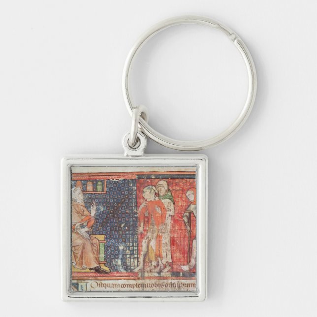 A sick man and a crippled man presented to key ring (Front)