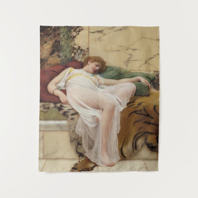 A Siesta by John William Godward  Tapestry (Front)