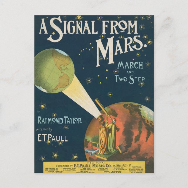 A Signal From Mars Postcard (Front)