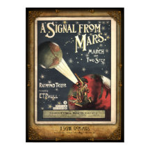 A Signal From Mars Sheet Music Poster