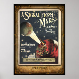 A Signal From Mars Sheet Music Poster