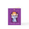 A silent night christmas angel greeting card mauve