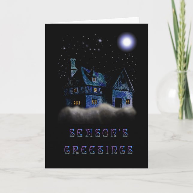A Silent Night - Personalised Holiday Card (Front)