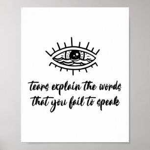 A Silent Tear. Bereavement Gift. Sympathy Gift Poster