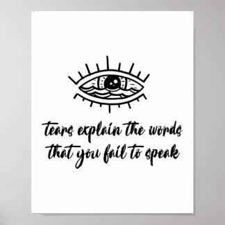 A Silent Tear. Bereavement Gift. Sympathy Gift Poster