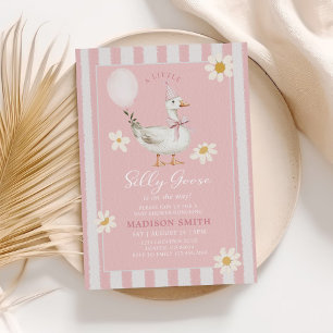 A Silly Goose Daisy Girl Baby Shower Invitation
