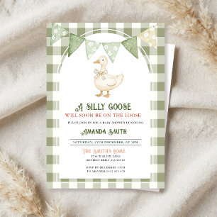 A Silly Goose will soon arrive Baby Shower  Invitation