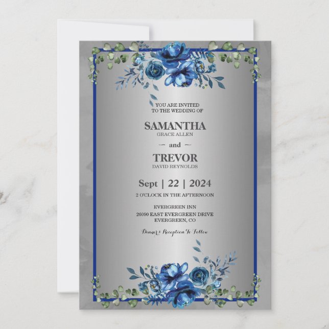 A Silver Celebration of Love   Invitation (Front)