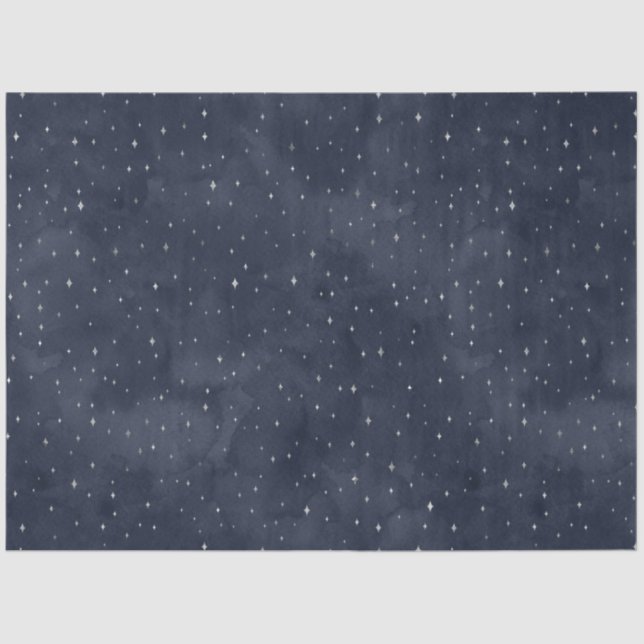 A Silver Starry Night Series Design 10 Tissue Paper (Front)