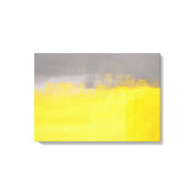 'A Simple Abstract' Grey and Yellow Art