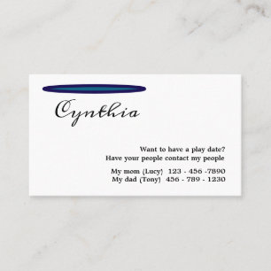 A Simple but Elegant Play Date Kids Business Card