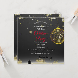 A simple elegant Christmas party invitation 