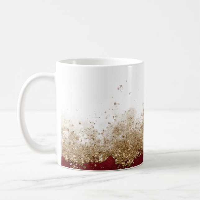  A Simple Elegant Floral Vine Pattern Coffee Mug (Left)