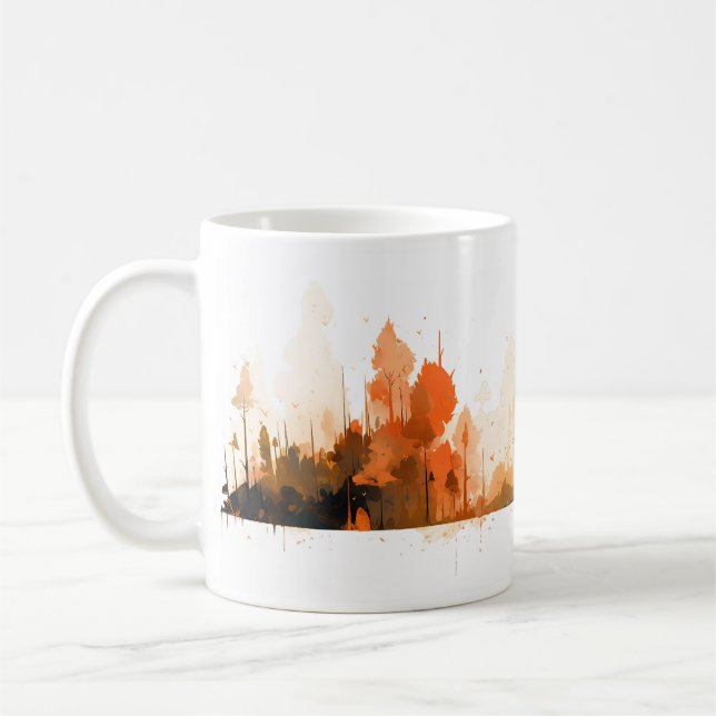 A Simple Forest In Brush Coffee Mug (Left)