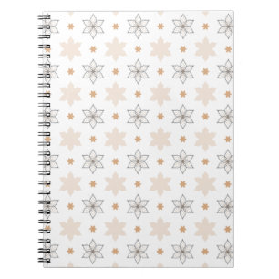 A Simple Geometric Line Art Flowers Notebook