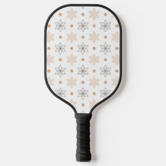 A Simple Geometric Line Art  Flowers Pickleball Paddle
