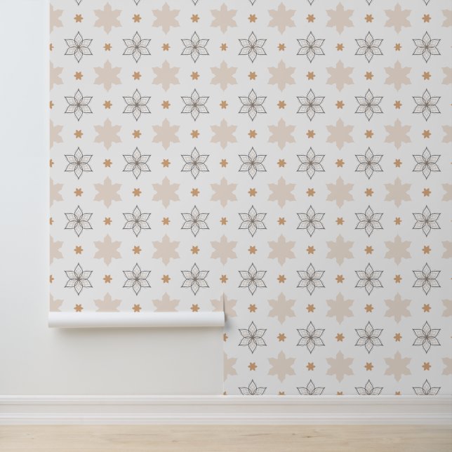 A Simple Geometric Line Art  Flowers Wallpaper (Application)