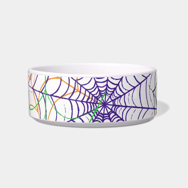 A Simple Halloween Spider's Web Pattern Bowl (Front)