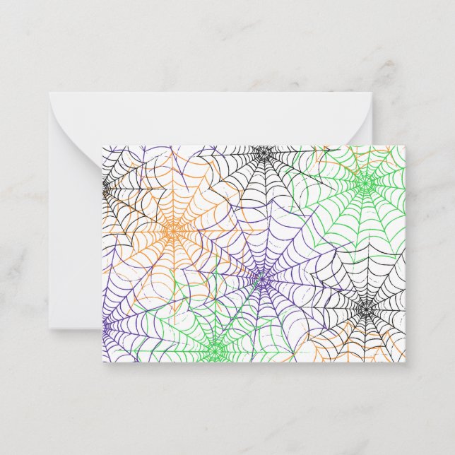 A Simple Halloween Spider's Web Pattern Card (Front)