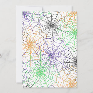 A Simple Halloween Spider's Web Pattern Holiday Card