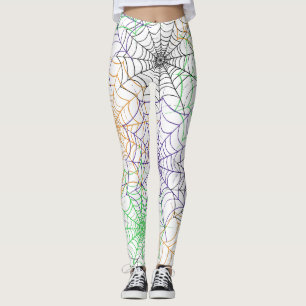A Simple Halloween Spider's Web Pattern Leggings