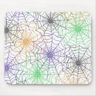 A Simple Halloween Spider's Web Pattern Mouse Pad